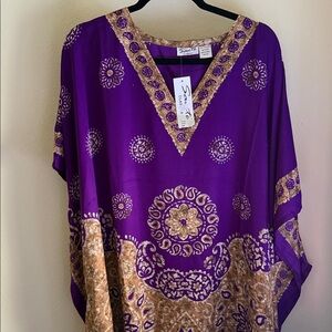 Elegant Purple and Gold Women's Tunic